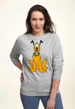 Disney Classic Mickey Traditional Pluto - Sweater - Heather Grey