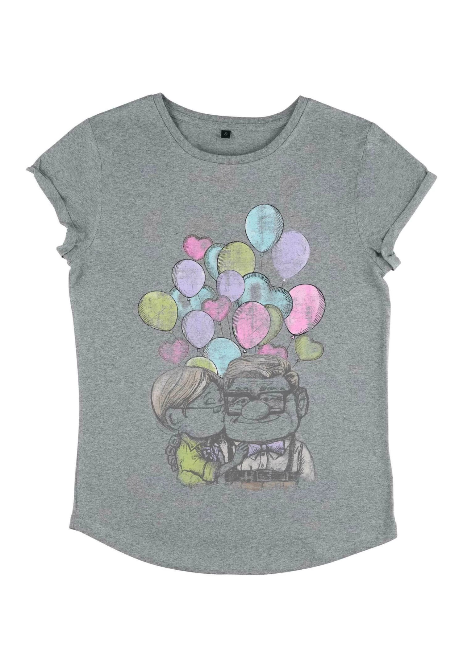 Disney Pixar Up Love Up - T-Shirt Print - Melange Grey 6 Disney Pixar Up Love Up - T-Shirt Print - Melange Grey - Afbeelding 4