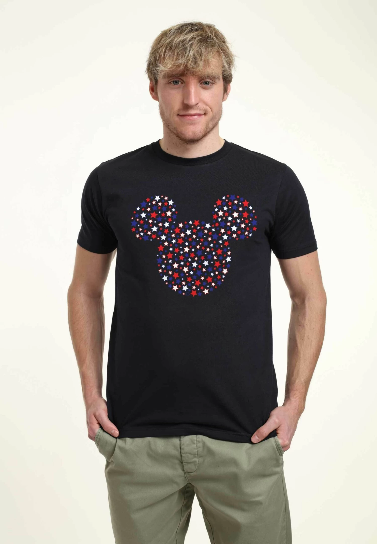 Mickey Mouse & FriendsMickey Mouse Stars And Ears Disney Classic Unisex - T-Shirt Print - Navy Blue 3 Mickey Mouse & FriendsMickey Mouse Stars And Ears Disney Classic Unisex - T-Shirt Print - Navy Blue
