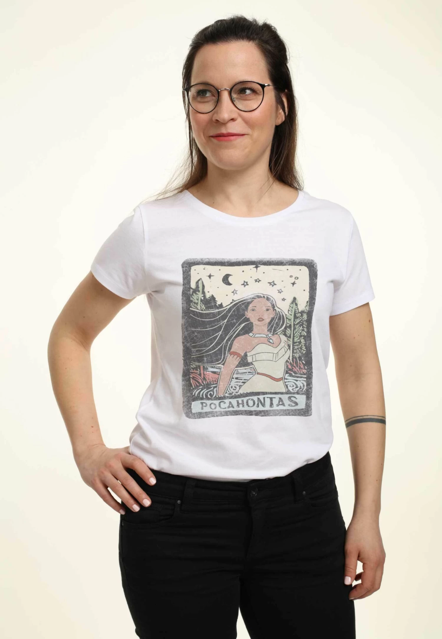 Disney Princess Pocahontas Block - T-Shirt Print - White 5 Disney Princess Pocahontas Block - T-Shirt Print - White - Afbeelding 3
