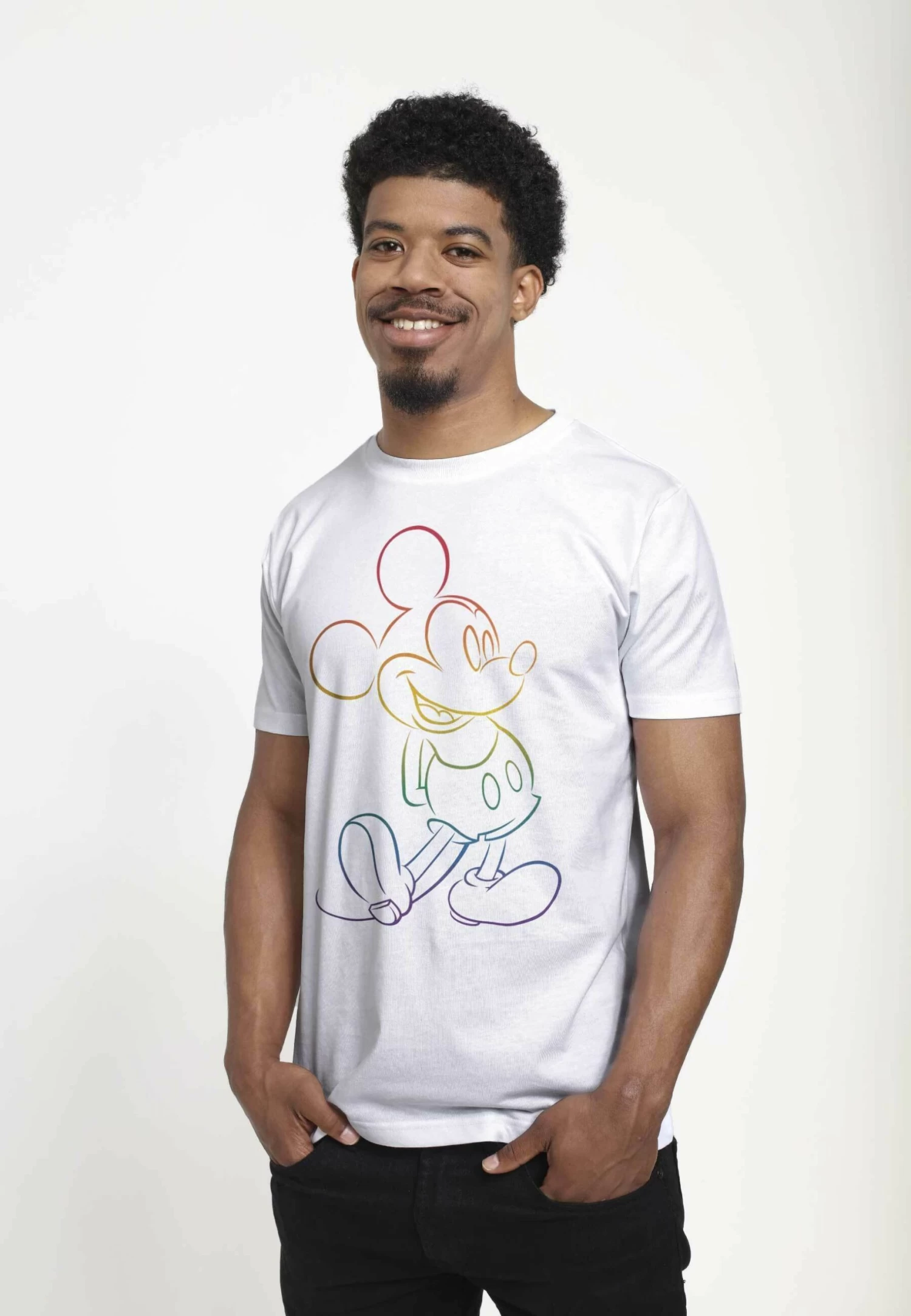 Disney Mickey Mouse Big Pride Unisex - T-Shirt Print - White 6 Disney Mickey Mouse Big Pride Unisex - T-Shirt Print - White - Afbeelding 4