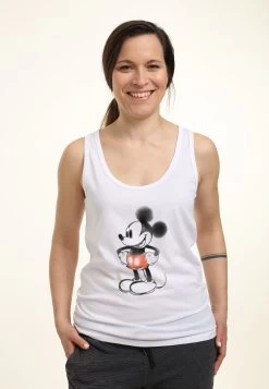 Disney Classic Mickey Mickey WateryTank- Top - White 9 Disney Classic Mickey Mickey WateryTank- Top - White -Disney 3d7daf15db57477e91529b85761087af