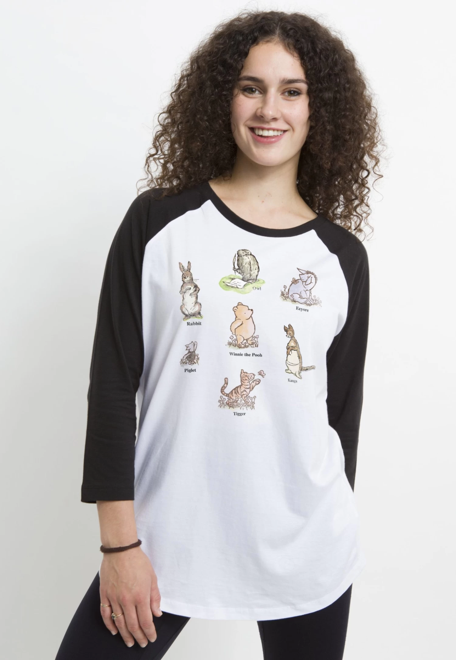 Disney Winnie The Pooh Poster - Longsleeve - White Black 5 Disney Winnie The Pooh Poster - Longsleeve - White Black - Afbeelding 3