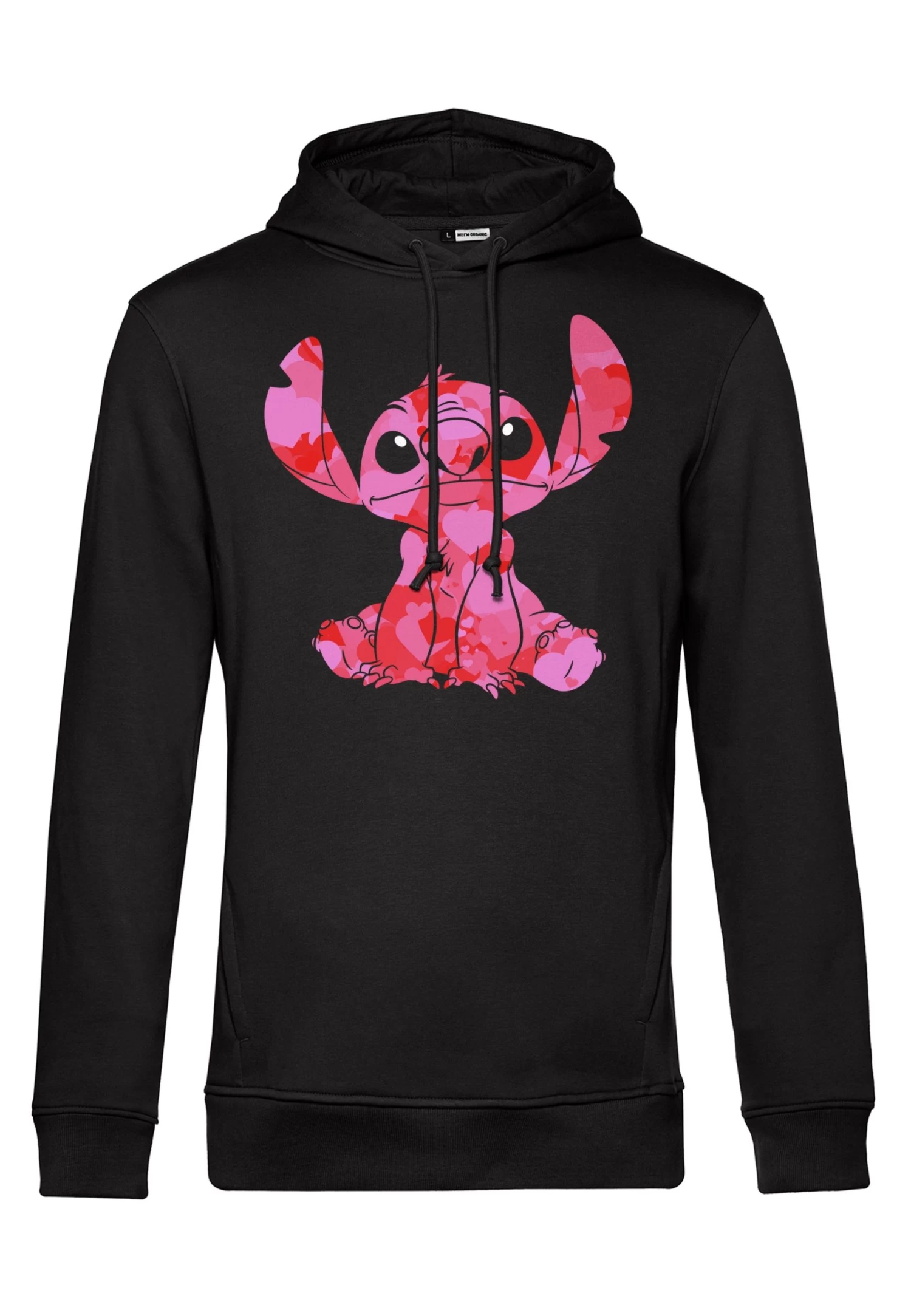 Disney Lilo & Stitch Stitch Heart Fill - Hoodie - Black 3 Disney Lilo & Stitch Stitch Heart Fill - Hoodie - Black