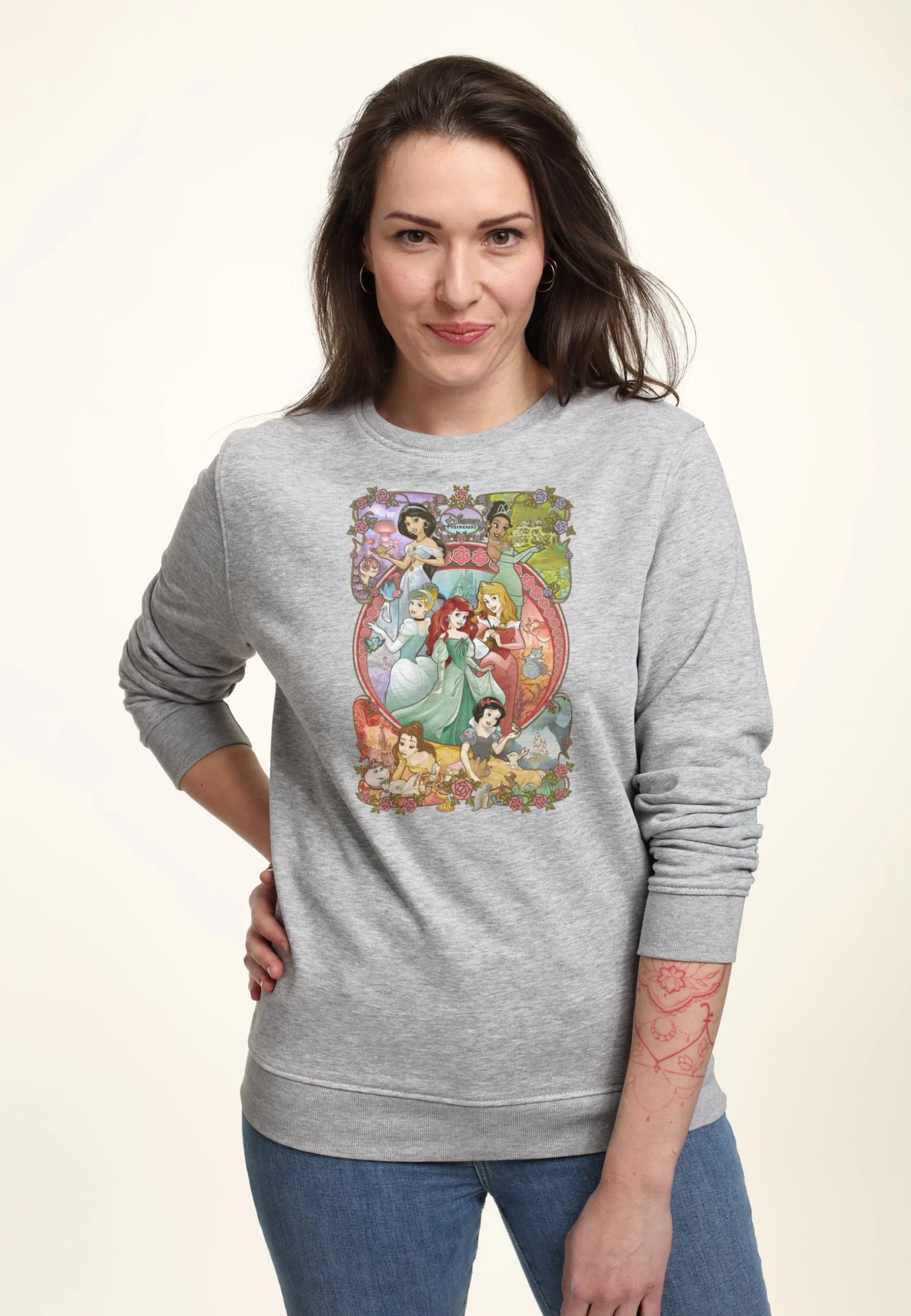 Disney Princesses Princess Power - Sweater - Heather Grey 3 Disney Princesses Princess Power - Sweater - Heather Grey