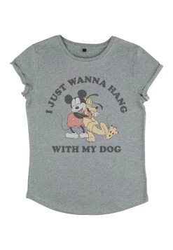 Disney Classic Mickey Mickey Dog Fill Lover - T-Shirt Print - Melange Grey -Disney 4105af38647f4d36856f6505122f81d0