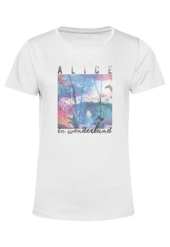Disney Alice In Wonderland Alice Garden Scene - T-Shirt Print - White -Disney 417b9e46e6074330b37996f687773ac1