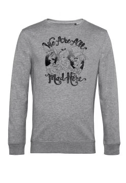 Disney Alice In Wonderland All Mad Here - Sweater - Heather Grey -Disney 41d0eead978d4989bad24118228caaba