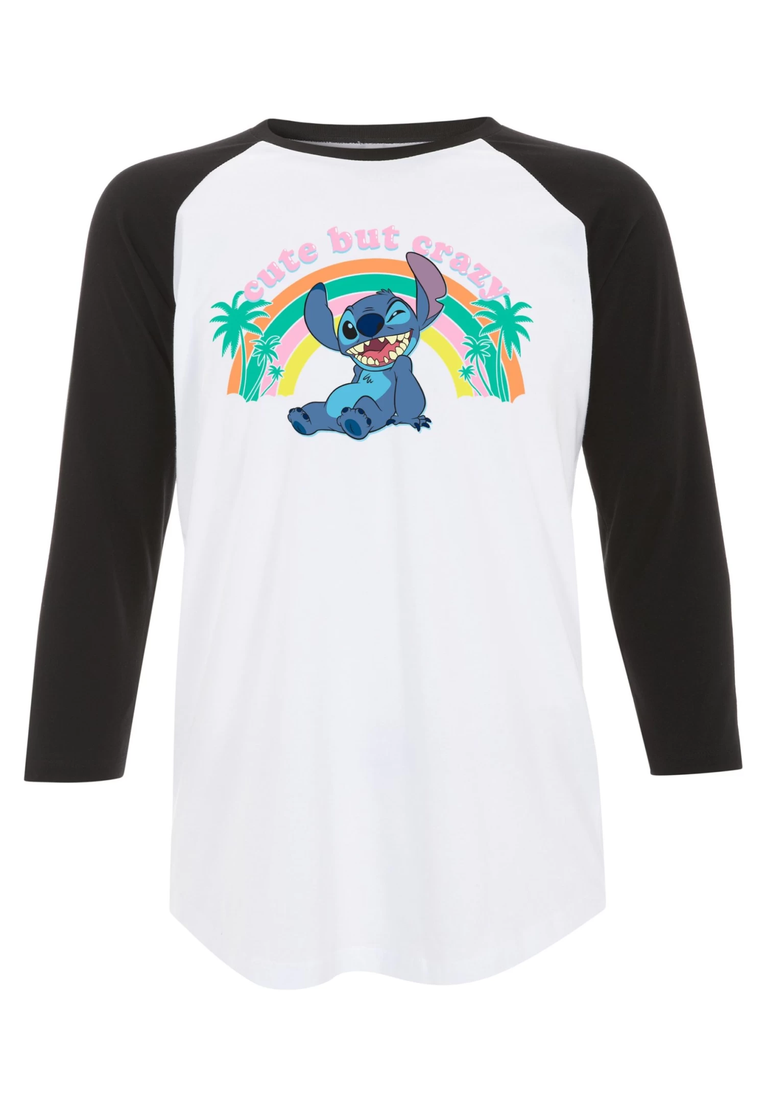 Disney Lilo & Stitch Kawaii Stitch - Longsleeve - White Black 7 Disney Lilo & Stitch Kawaii Stitch - Longsleeve - White Black - Afbeelding 5