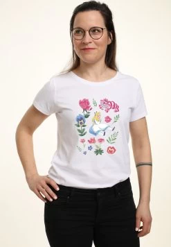 Disney Alice In Wonderland Alice Friends Flowers - T-Shirt Print - White 10 Disney Alice In Wonderland Alice Friends Flowers - T-Shirt Print - White -Disney 475a9872c2ef40fd867933fdfe3d6c4d