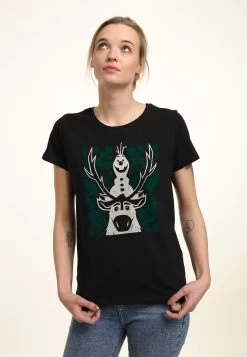 Disney Frozen 2 Olaf Sven Leaves - T-Shirt Print - Black 9 Disney Frozen 2 Olaf Sven Leaves - T-Shirt Print - Black -Disney 47661a74a3894a7f96dea2791addab98