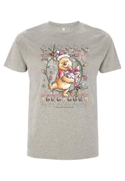 Disney Winnie The Pooh Winnie At Xmas - T-Shirt Print - Melange Grey -Disney 481429ff05b1445f89e563daabfe9cbd