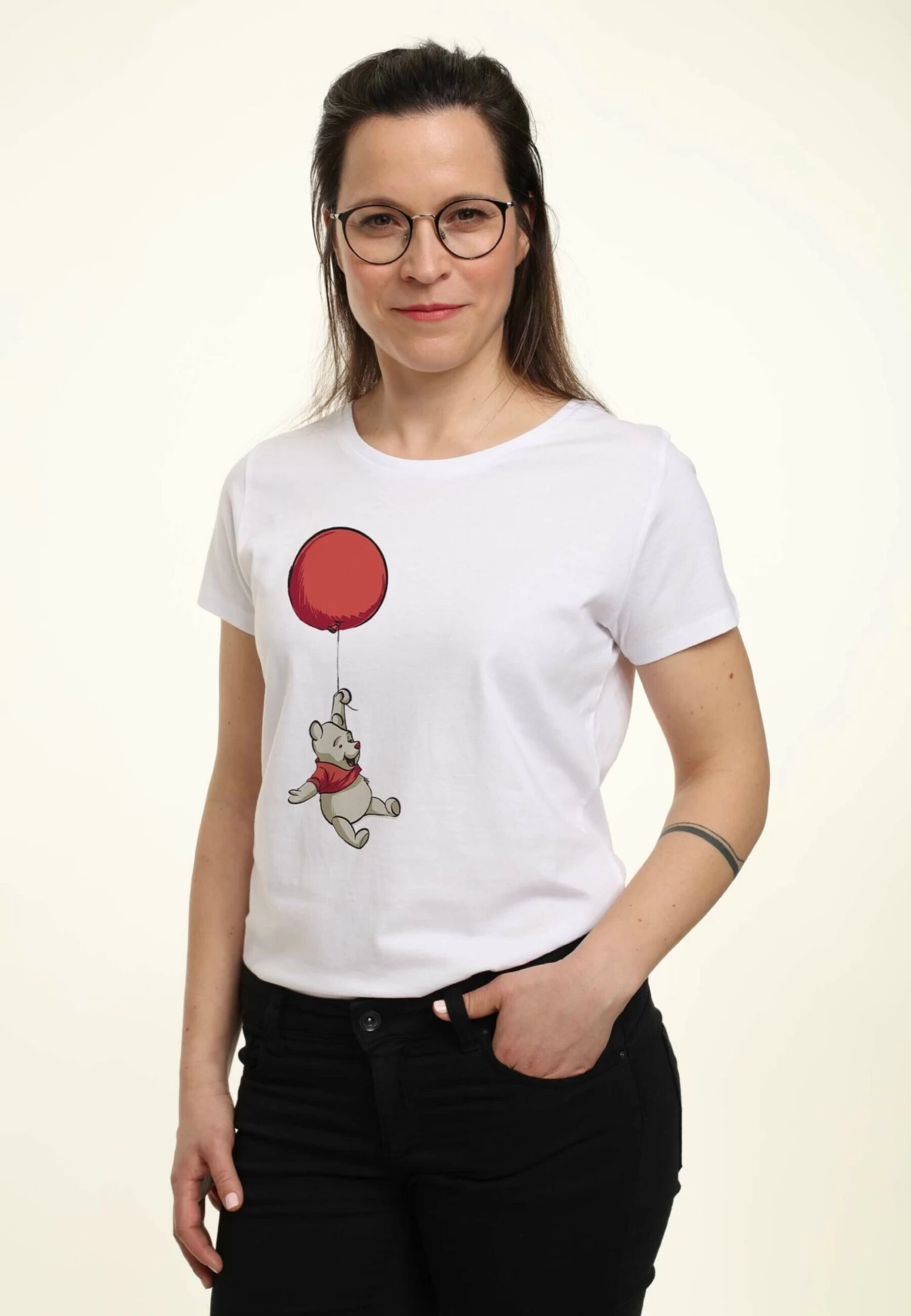 Disney Winnie The Pooh Balloon Winnie - T-Shirt Print - White 6 Disney Winnie The Pooh Balloon Winnie - T-Shirt Print - White - Afbeelding 4
