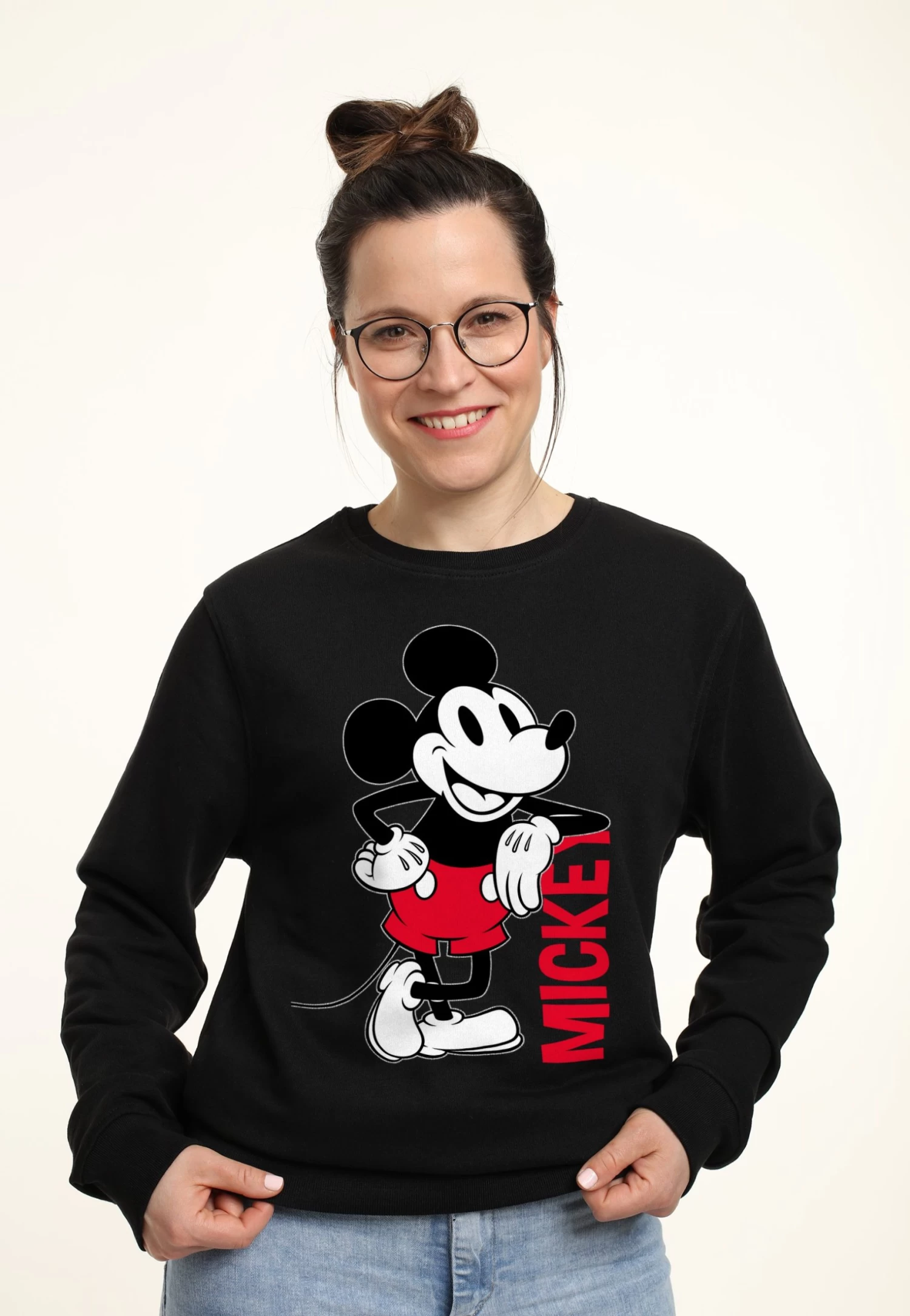 Disney Mickey Mickey Leaning - Sweater - Black 3 Disney Mickey Mickey Leaning - Sweater - Black