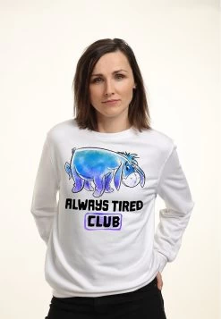 Disney Winnie The Pooh Eeyore Tired Club - Sweater - White