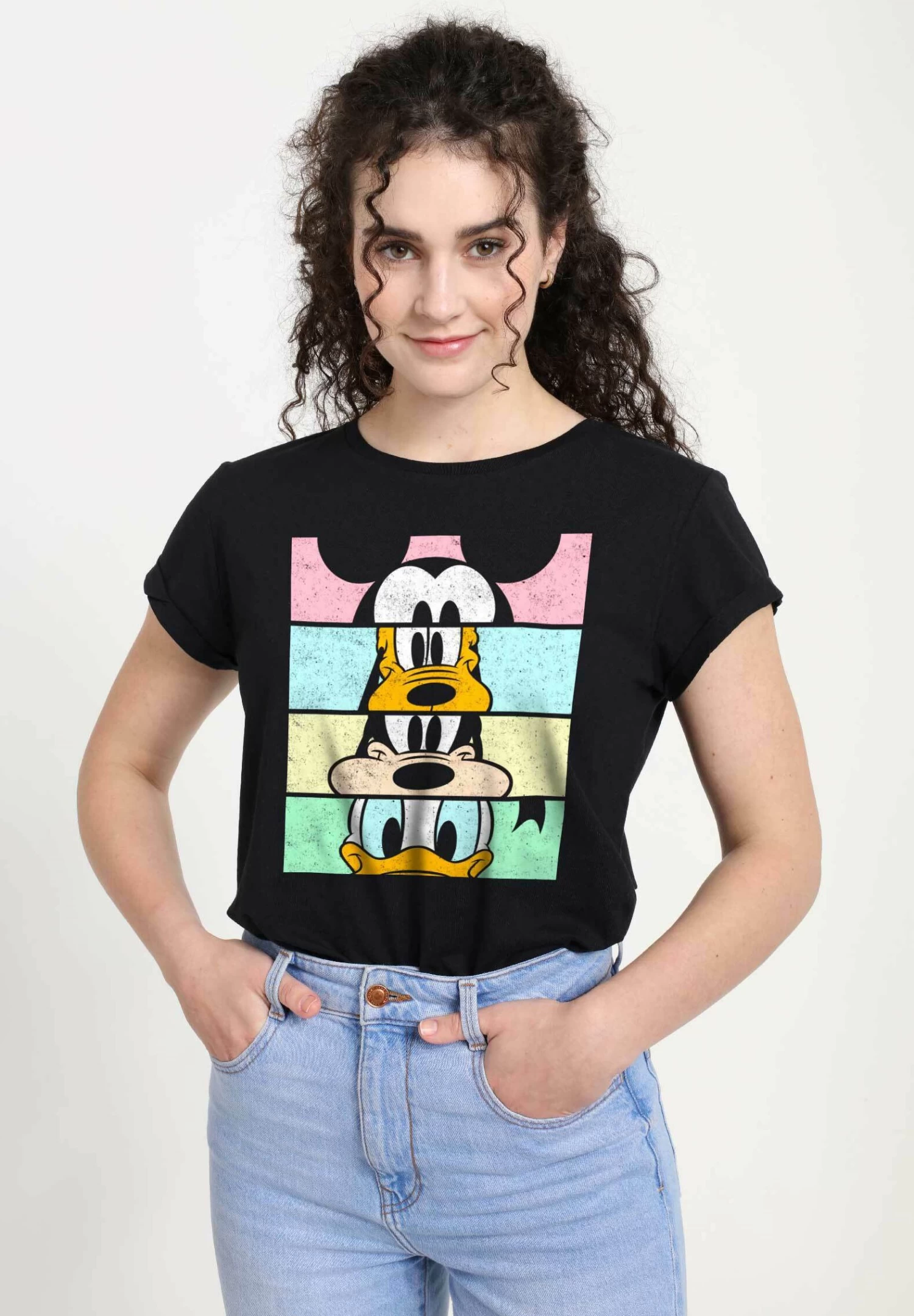 Disney Classics Mickey Classic - Crew Crop - T-Shirt Print - Black 6 Disney Classics Mickey Classic - Crew Crop - T-Shirt Print - Black - Afbeelding 4