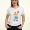 Disney Mickey Classic Love Is Love Pride Mickey - T-Shirt Print - White -Disney 500e4bf143cf4ac684ccb6a28c932b3f