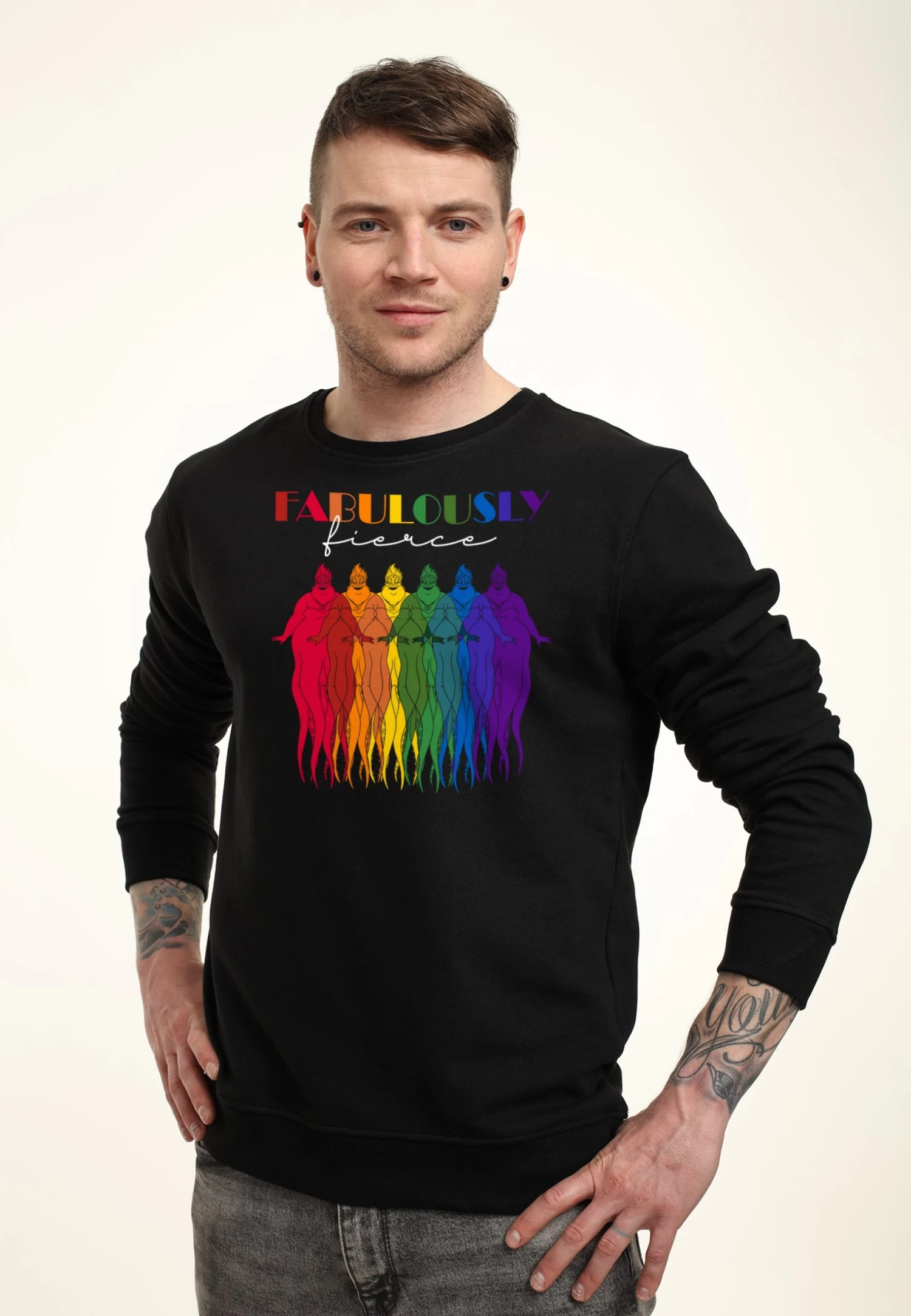 Disney Villains Rainbow Ursula - Sweater - Black 3 Disney Villains Rainbow Ursula - Sweater - Black