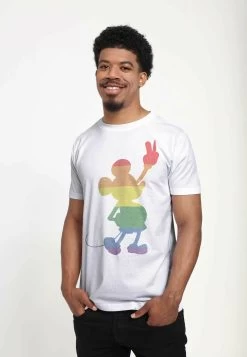 Disney Mickey Classic Love Is Love Pride Mickey Unisex - T-Shirt Print - White -Disney 533ad2b521234a3aba91331821551b94