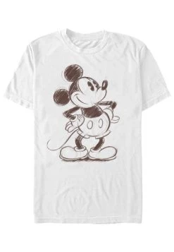 Disney Mickey Classic Sketchy Mickey - T-Shirt Print - White
