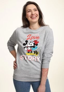 Disney Classic Mickey True Love Story - Sweater - Heather Grey -Disney 58191aacd54947e6ae59dc5d18563e81