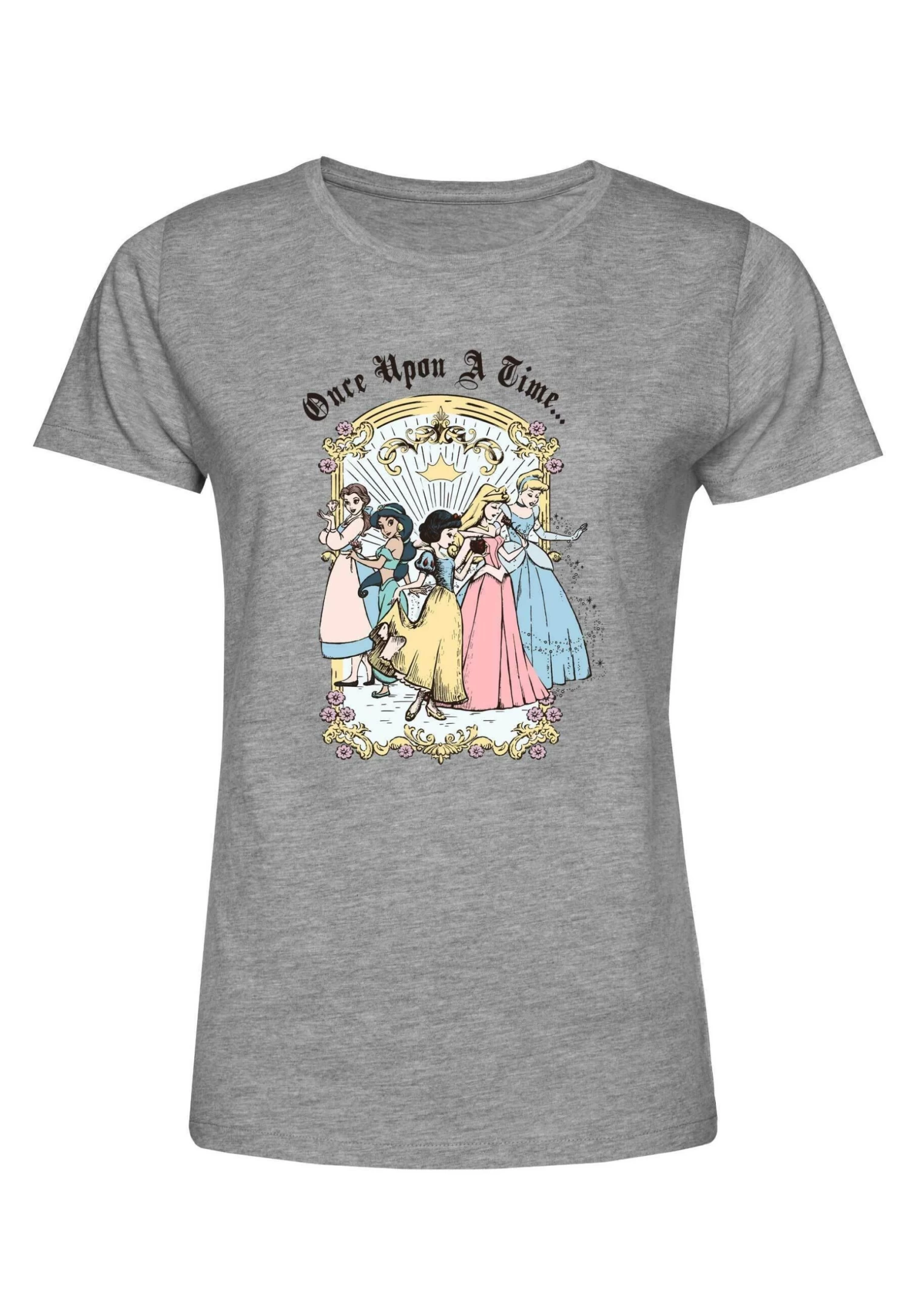 Disney Princesses Vintage Princess Group - T-Shirt Print - Heather Grey 7 Disney Princesses Vintage Princess Group - T-Shirt Print - Heather Grey - Afbeelding 5