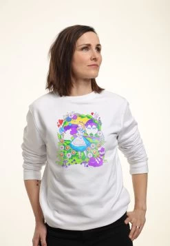 Disney Alice In Wonderland Alice Psychedelic Scene - Sweater - White