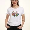 Disney Alice In Wonderland Alice In Flowerland - T-Shirt Print - White -Disney 5c37db51c31b4f6496759b930a8259e4