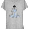 Disney Winnie The Pooh Basic Sketch Eeyore - T-Shirt Print - Heather Grey -Disney 5d2c16ee29cd46bfaa0c6a0459e1645d
