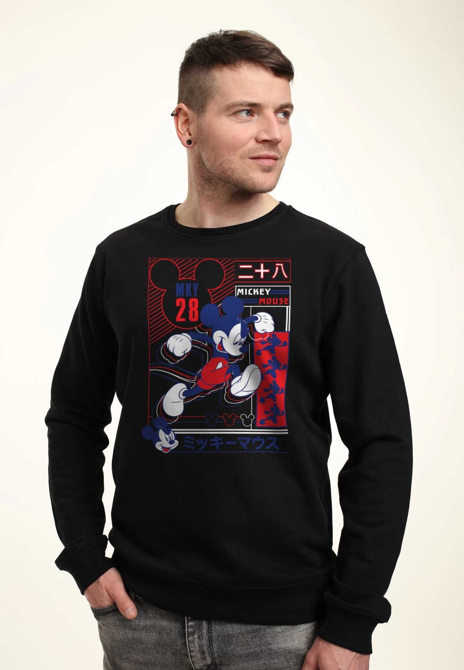 Disney Mickey Classic Sporty Technical Mickey - Sweater - Black 3 Disney Mickey Classic Sporty Technical Mickey - Sweater - Black