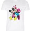 Disney Mickey Mouse Mickey Minnie Love - T-Shirt Print - White