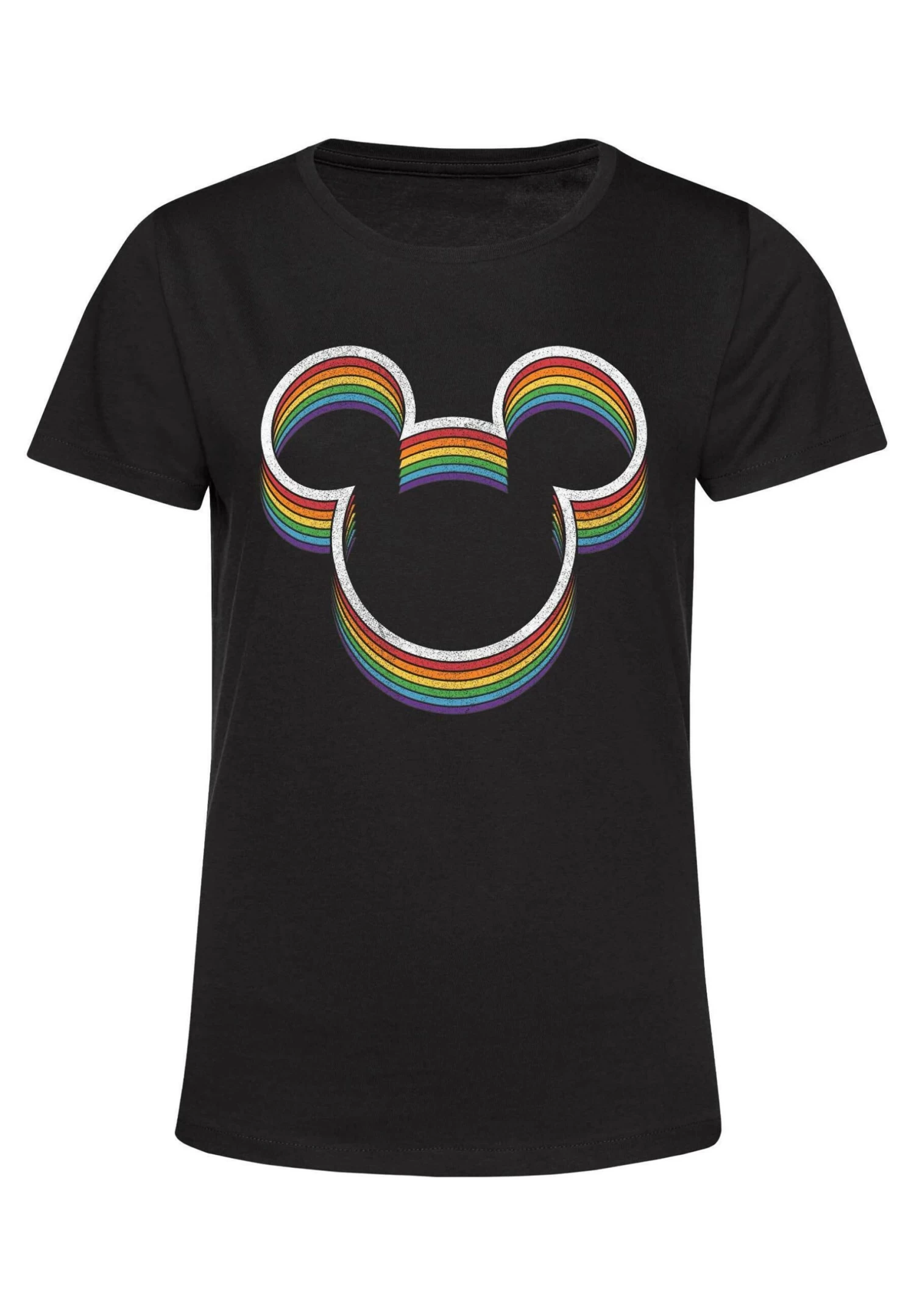 Disney Mickey Rainbow Ears - T-Shirt Print - Black 7 Disney Mickey Rainbow Ears - T-Shirt Print - Black - Afbeelding 5
