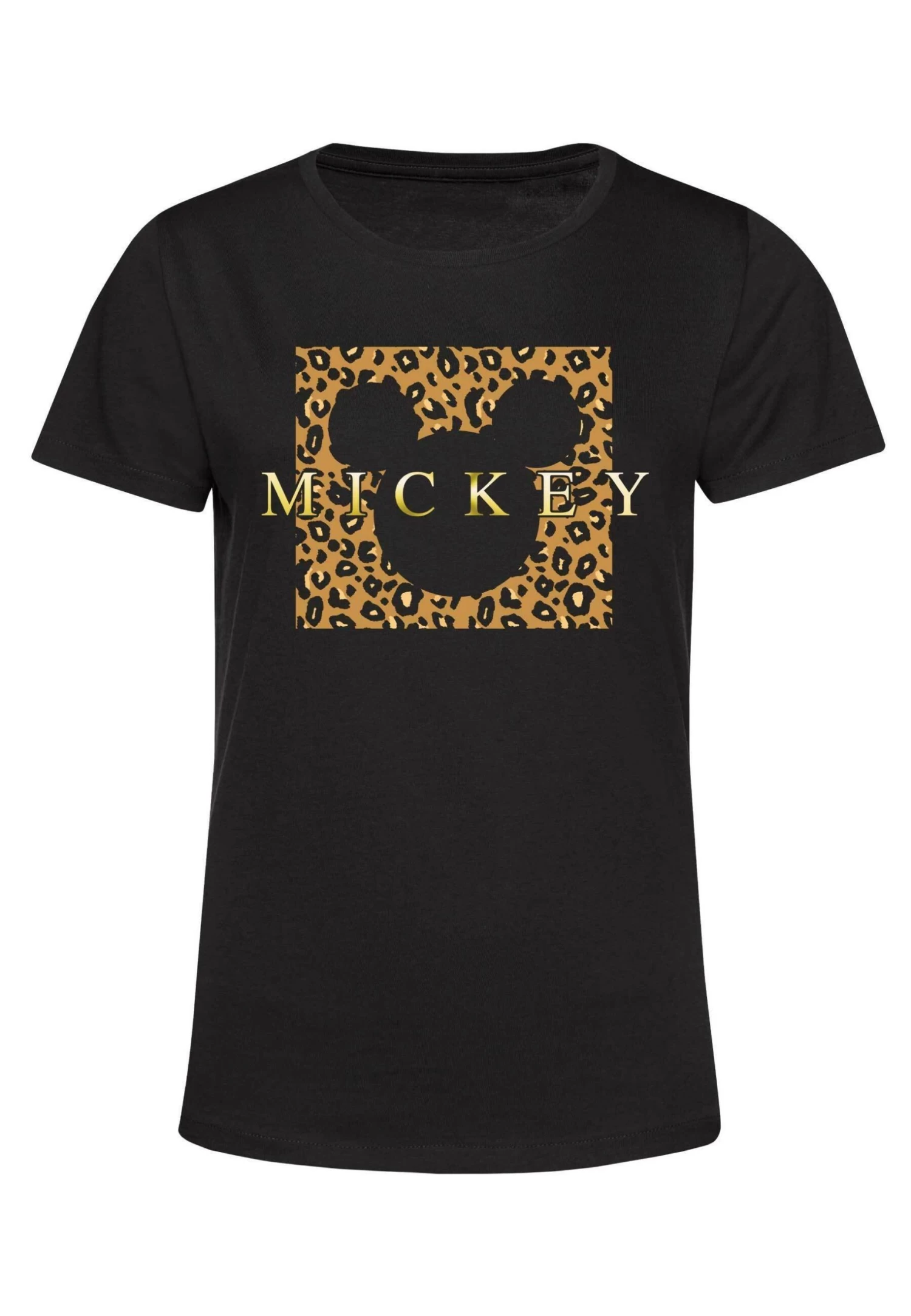 Disney Mickey & Friends Leopard Square Mick - T-Shirt Print - Black 7 Disney Mickey & Friends Leopard Square Mick - T-Shirt Print - Black - Afbeelding 5