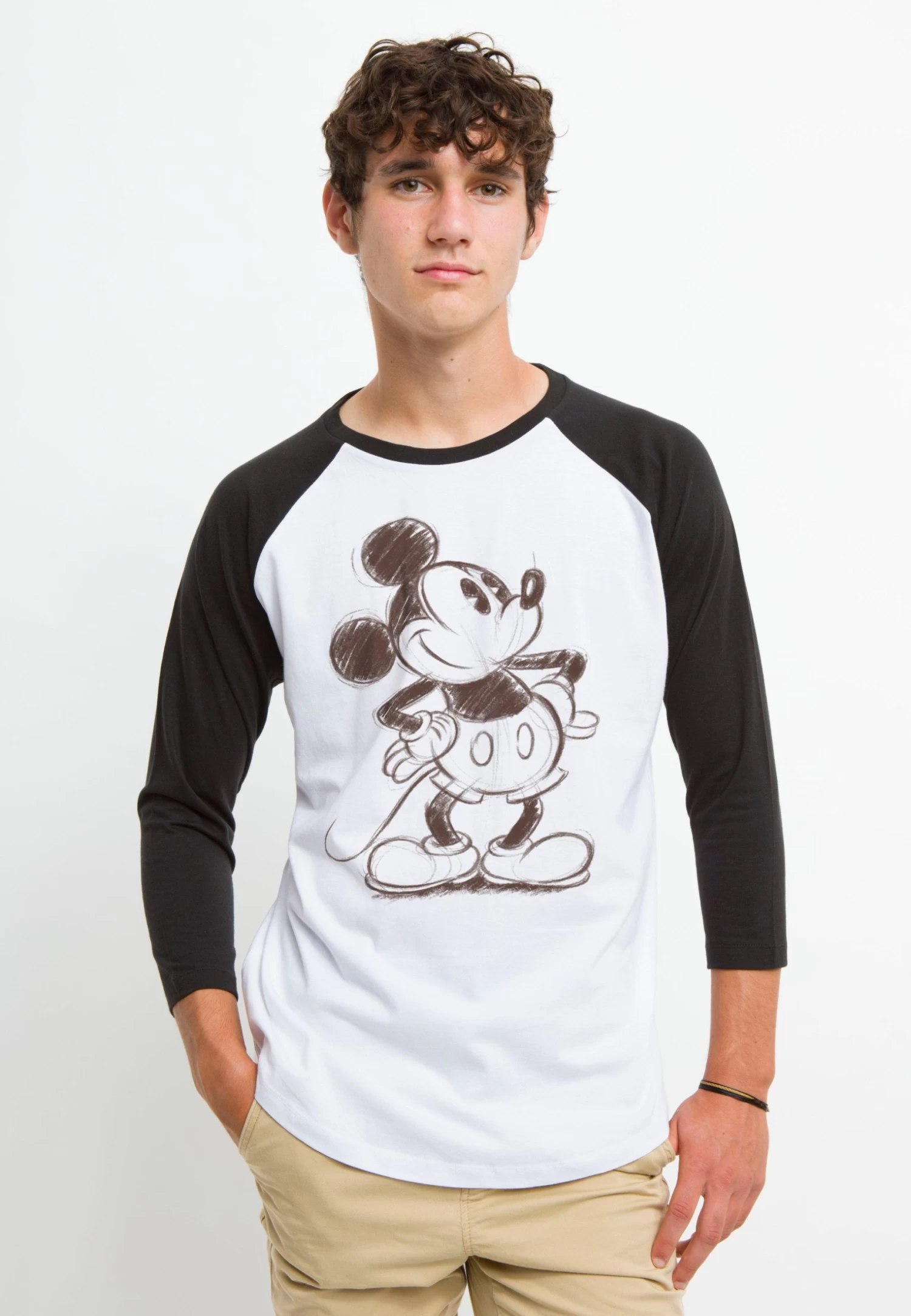 Disney Mickey And Friends Sketchy - Longsleeve - White Black 5 Disney Mickey And Friends Sketchy - Longsleeve - White Black - Afbeelding 3