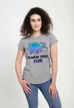 Disney Winnie The Pooh Eeyore Tired Club - T-Shirt Print - Melange Grey -Disney 637b341352c347c4a05579e589c72e02