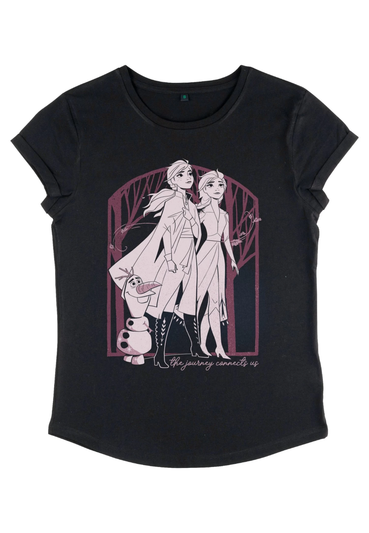 Disney Frozen 2 Forest Frame - T-Shirt Print - Black 5 Disney Frozen 2 Forest Frame - T-Shirt Print - Black - Afbeelding 3