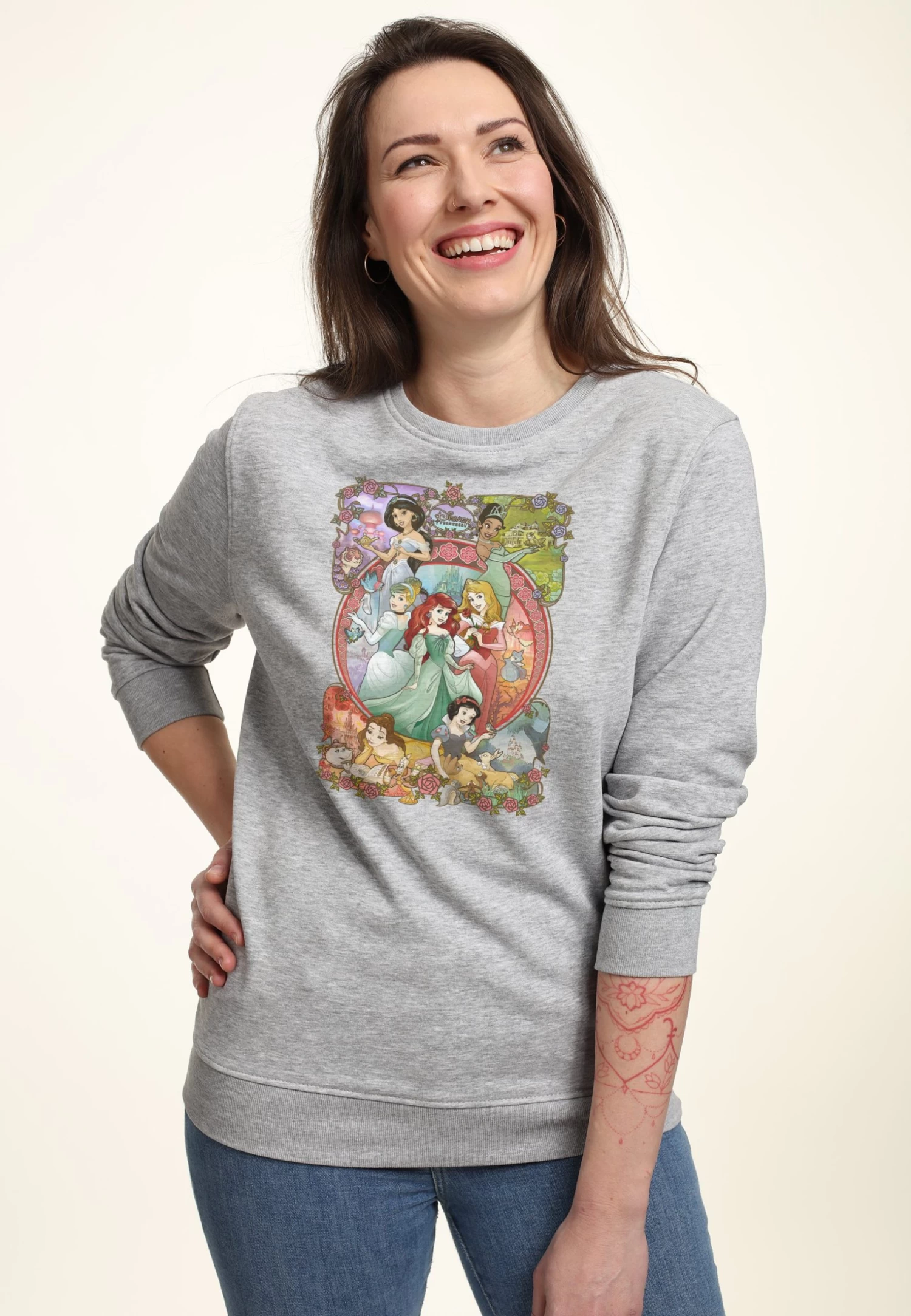 Disney Princesses Princess Power - Sweater - Heather Grey 5 Disney Princesses Princess Power - Sweater - Heather Grey - Afbeelding 3