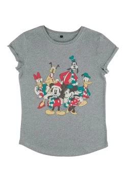 Disney Classic Mickey Holiday Group - T-Shirt Print - Melange Grey -Disney 68c292fc11e94404bc82ed2fc8e0703e