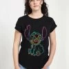 Disney Lilo & Stitch Neon Stitch - T-Shirt Print - Black -Disney 6bc4bfe7ffda4207b8047e1cf1ca0f10