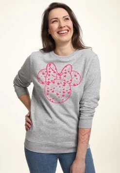 Disney Classic Mickey Minnie Hearts Fill - Sweater - Heather Grey -Disney 70002d65b8ec4b6bb4230d6247944c4c