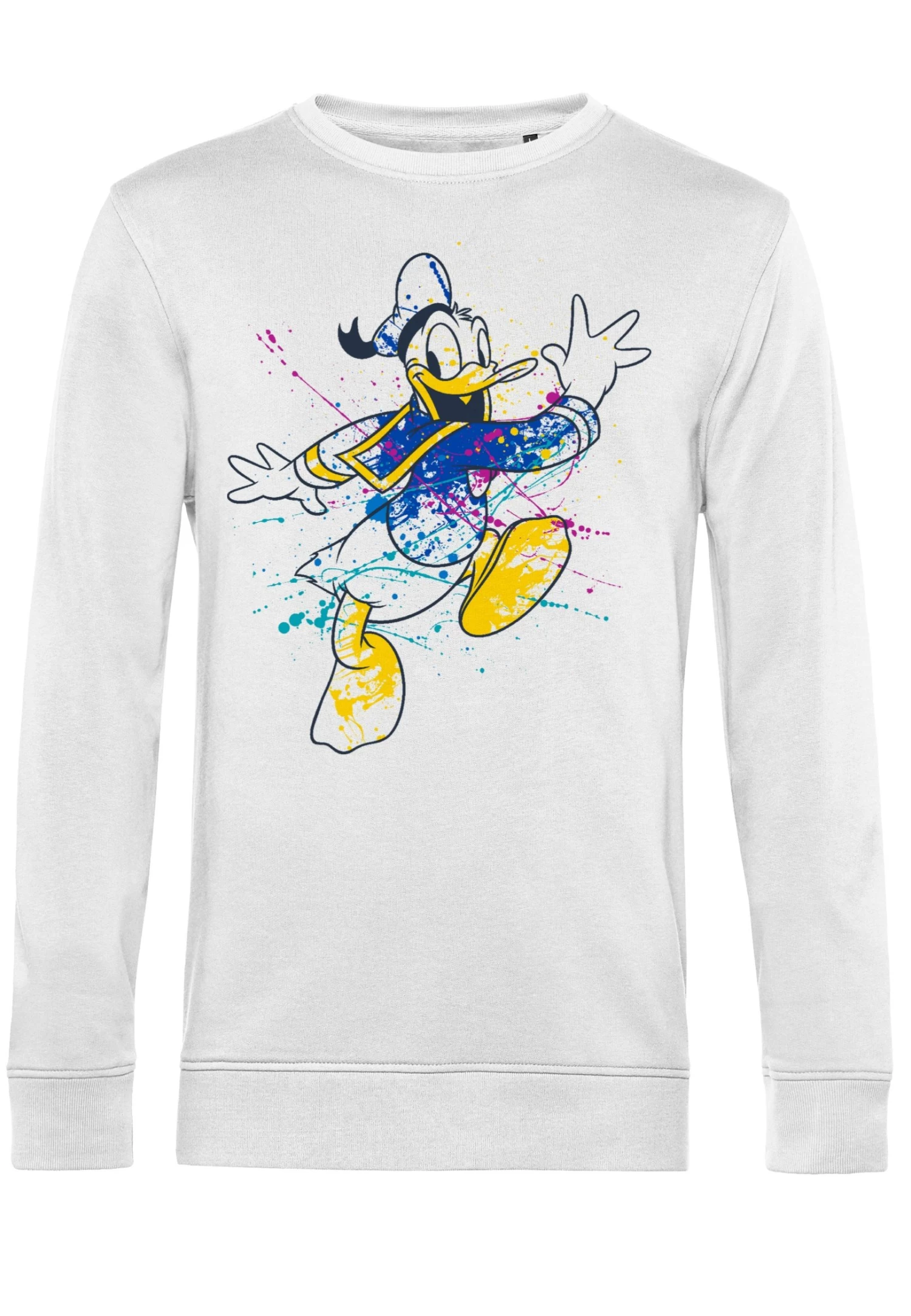 Disney Classic Mickey Splatter Donald - Sweater - White 6 Disney Classic Mickey Splatter Donald - Sweater - White - Afbeelding 4