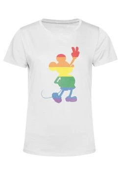 Disney Mickey Classic Love Is Love Pride Mickey - T-Shirt Print - White -Disney 73f32e334caa4ecf9eb50a12742947a6