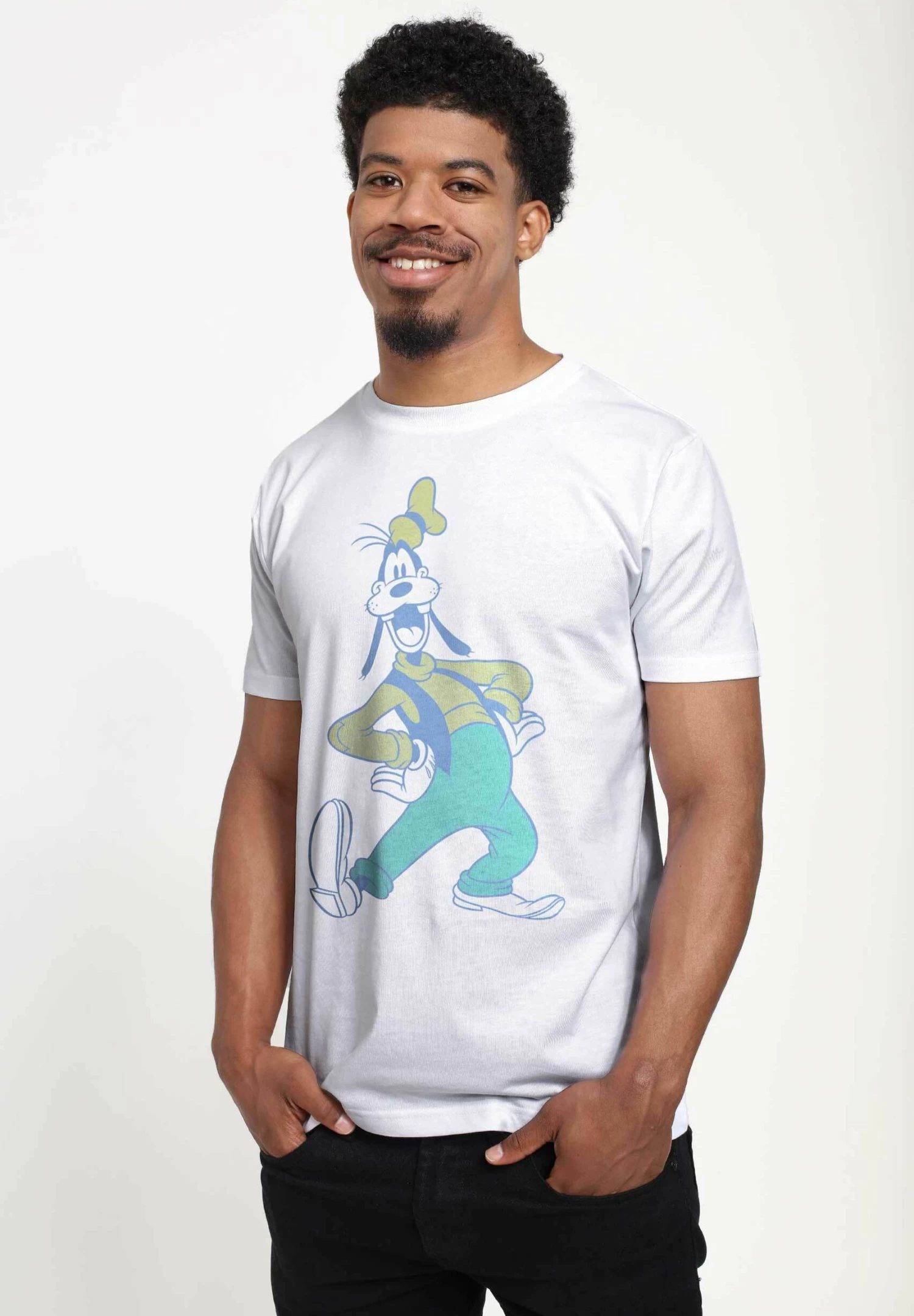 Disney Classics Mickey Classic - Goofy Neon - T-Shirt Print - White 5 Disney Classics Mickey Classic - Goofy Neon - T-Shirt Print - White - Afbeelding 3