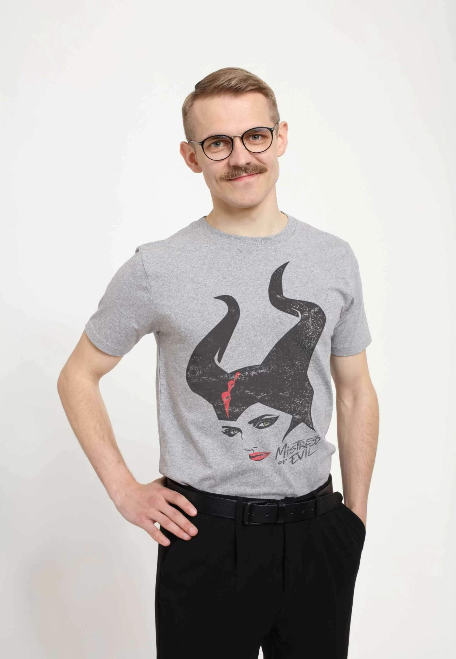 Disney Maleficent: Mistress Of Evil Mal Evil Unisex - T-Shirt Print - Melange Grey 5 Disney Maleficent: Mistress Of Evil Mal Evil Unisex - T-Shirt Print - Melange Grey - Afbeelding 3