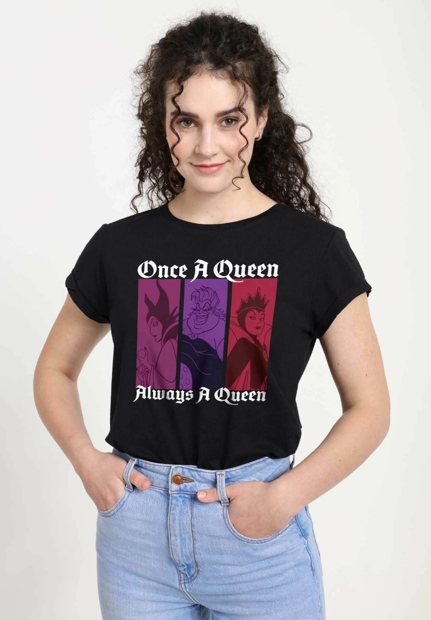 Disney Villains Queen Color - T-Shirt Print - Black 5 Disney Villains Queen Color - T-Shirt Print - Black - Afbeelding 3