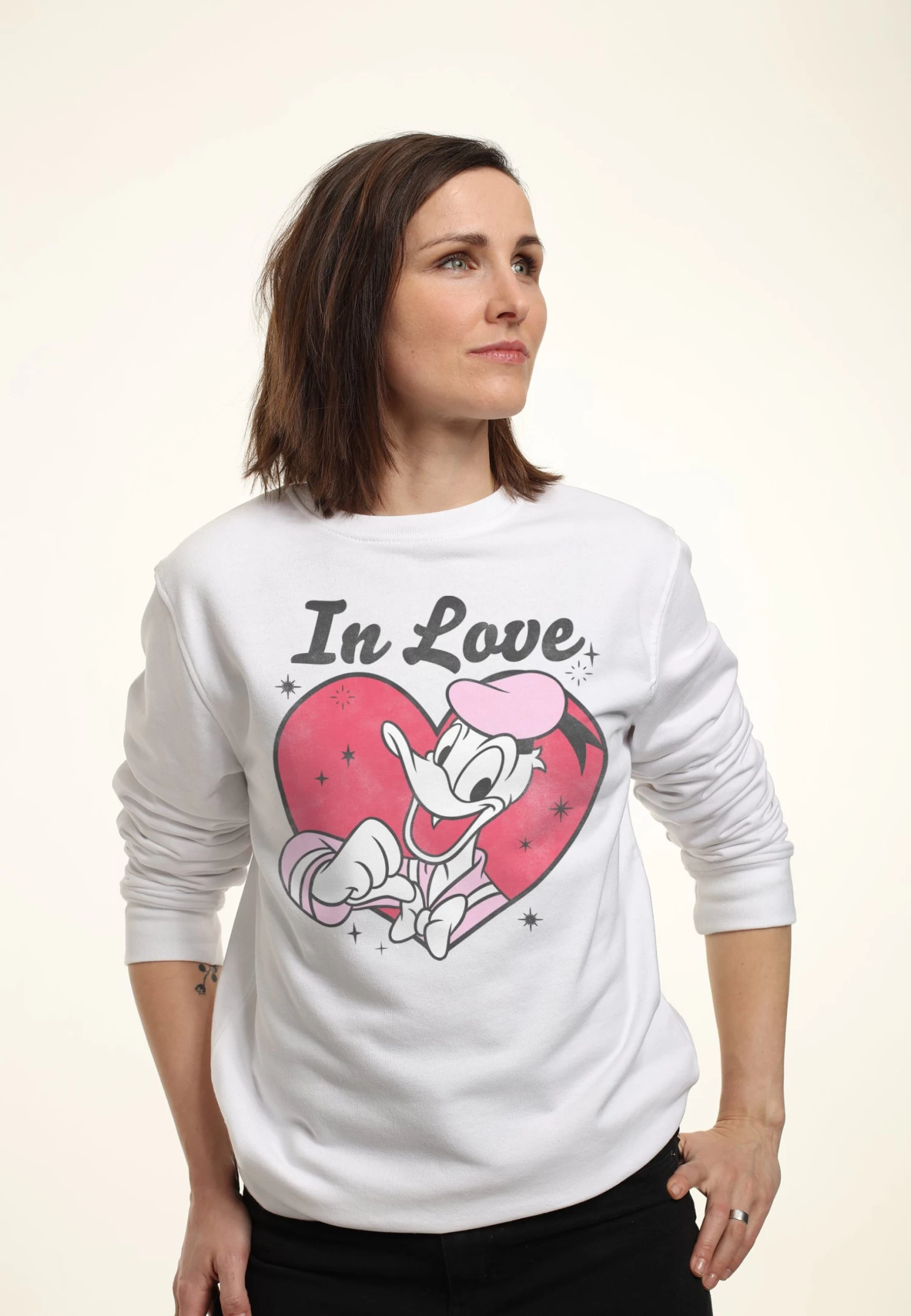 Disney Mickey Classic In Love Donald - Sweater - White 5 Disney Mickey Classic In Love Donald - Sweater - White - Afbeelding 3