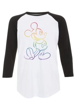 Disney Mickey Mouse Big Pride - Longsleeve - White Black -Disney 7976f69ef43e40548c9ae42714d7a838