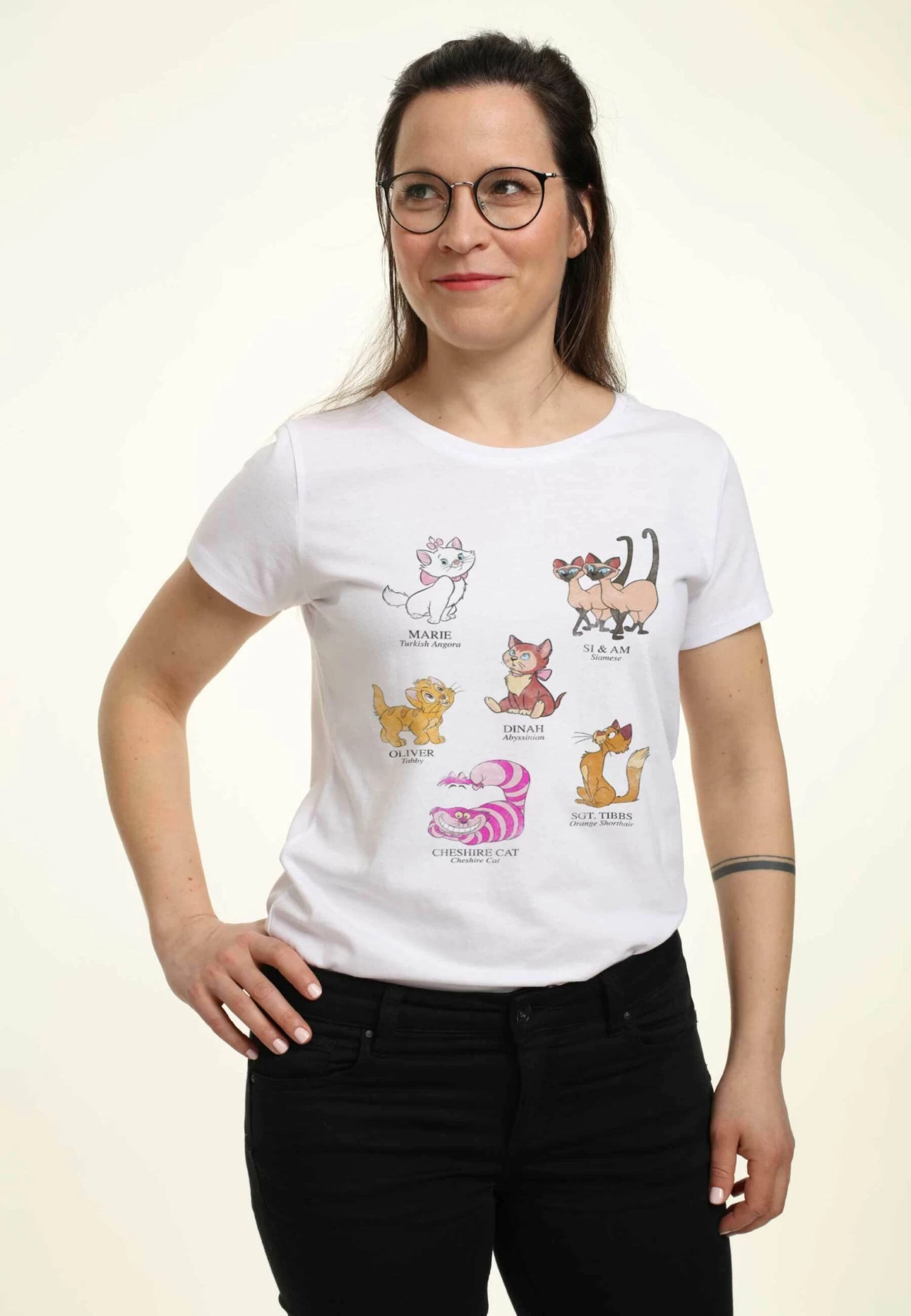 Disney Mickey And Friends Cat Breeds - T-Shirt Print - White 5 Disney Mickey And Friends Cat Breeds - T-Shirt Print - White - Afbeelding 3