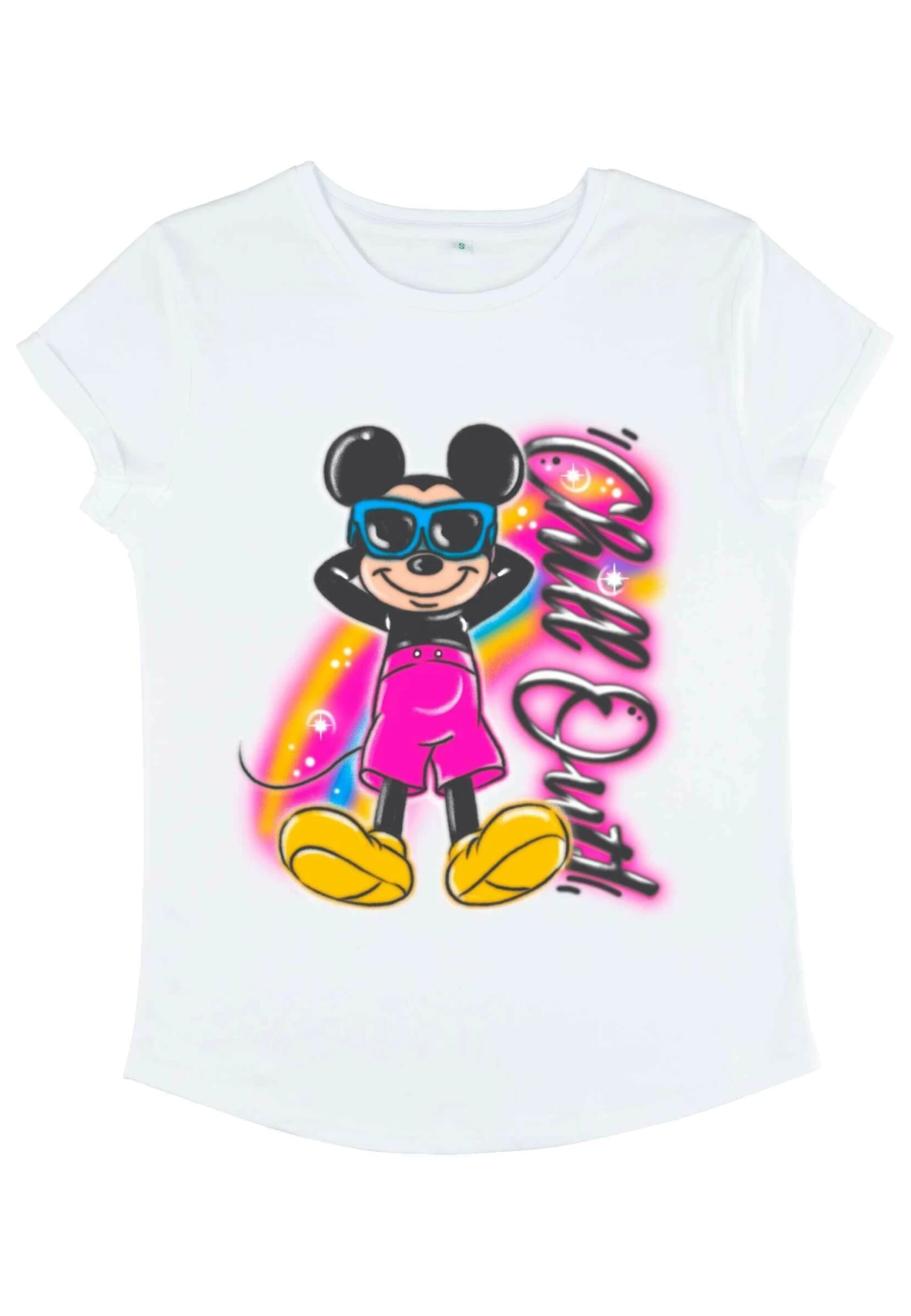 Disney Classic Mickey Airbrushed Mickey - T-Shirt Print - White 7 Disney Classic Mickey Airbrushed Mickey - T-Shirt Print - White - Afbeelding 5