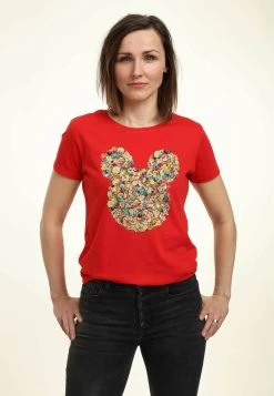 Disney Classic Mickey Floral Mickey Head - T-Shirt Print - Red -Disney 7ec171975bbb456395e626a7d14d6fe6
